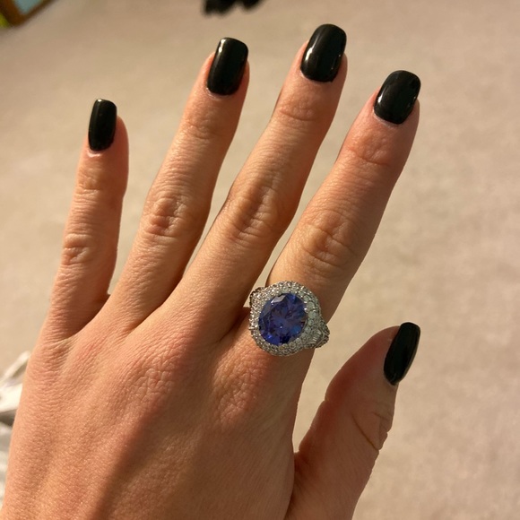 Simulated tanzanite ring - Picture 4 of 5